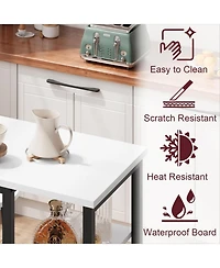 gaomon Height Table and Chairs Set of 2 Person, Small High Top Kitchen Table for 2 Seater