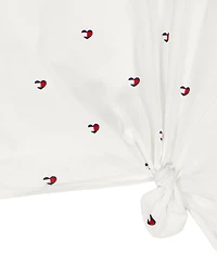 Tommy Hilfiger Girls' 7-16 Allover Heart Print Short-Sleeve T-Shirt