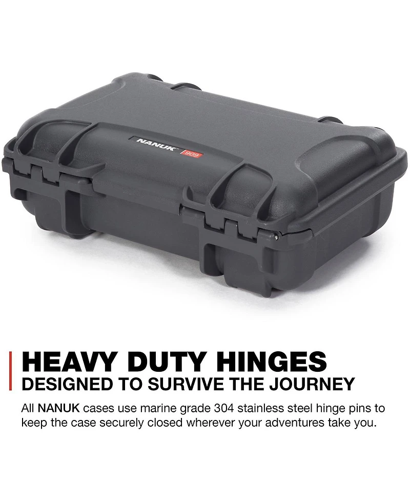 Nanuk 909 Case with Foam, Graphite