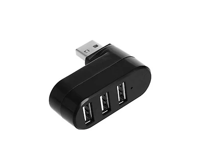 Risokeys Rotatable 3-Port Usb 2.0 Hub (90/180° Rotation) - with 480Mbps Speed,