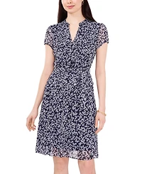 Msk Women's V-Neck Shirt Dress