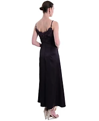 Marchesa Notte Women's Lace Trim Midi Dress
