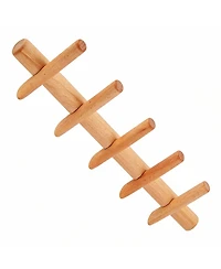 Yigii Natural Beech Wood Coat Rack