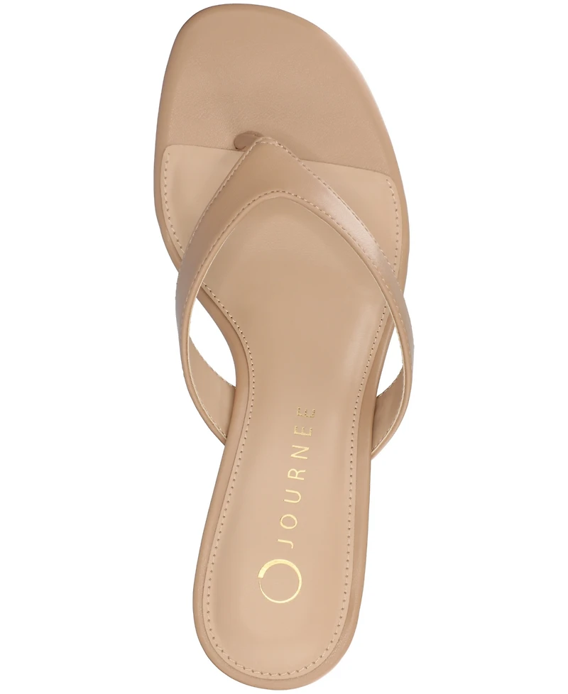 Journee Collection Women's Danielle Kitten Heel Flip Flop Sandals