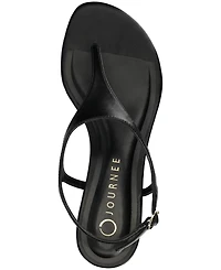 Journee Collection Women's Kathryn Ankle Strap Low Wedge Sandals
