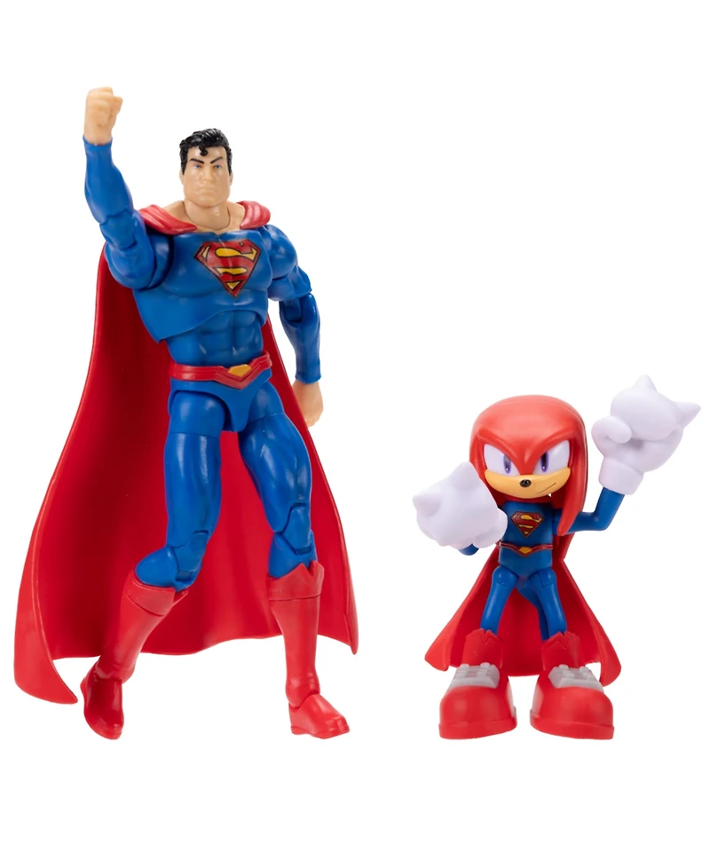 Sonic The Hedgehog Knuckles and Superman Action Figures