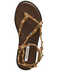 Steve Madden Women's Mathis Embellished Strappy Flat Sandals