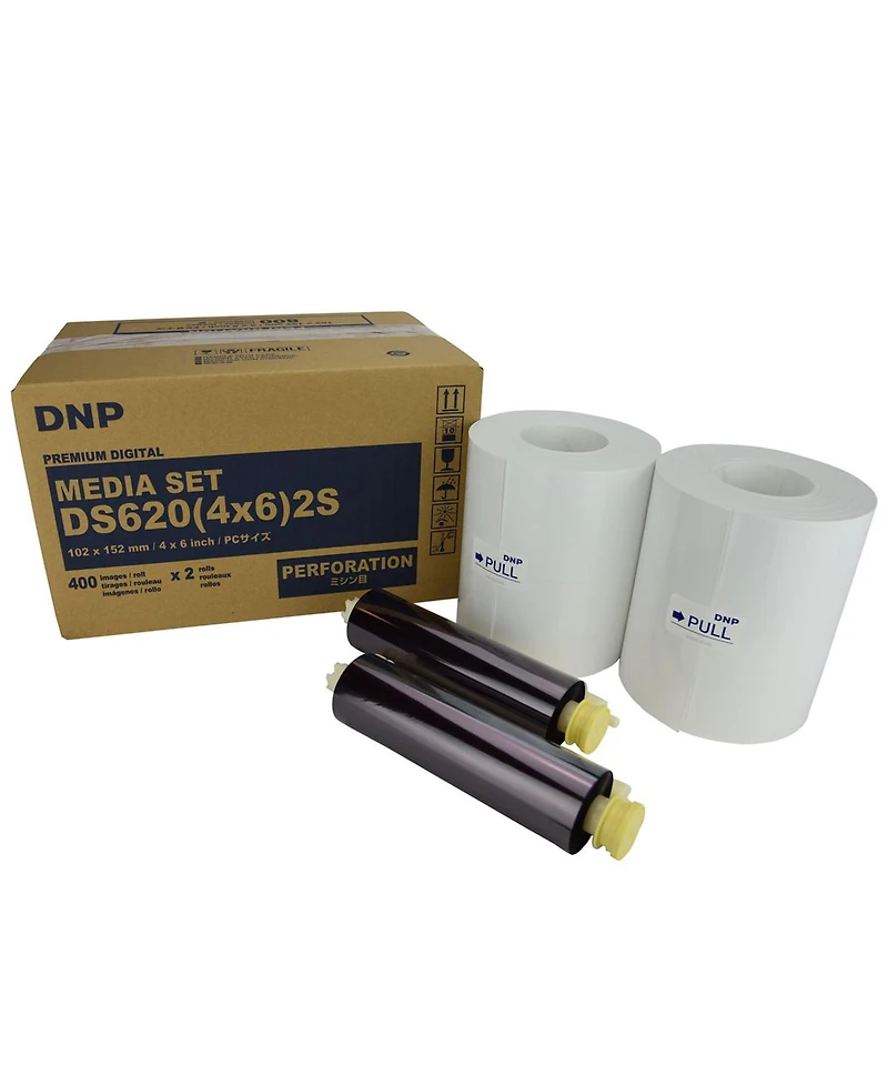 Dnp 2x 4x6" Dye Sub Media for DS620A Printer, 400 Prints Per Roll, 2 Piece