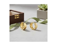 Rachel Glauber Chic Small Huggie Hoop Earrings in 14K Gold Plated