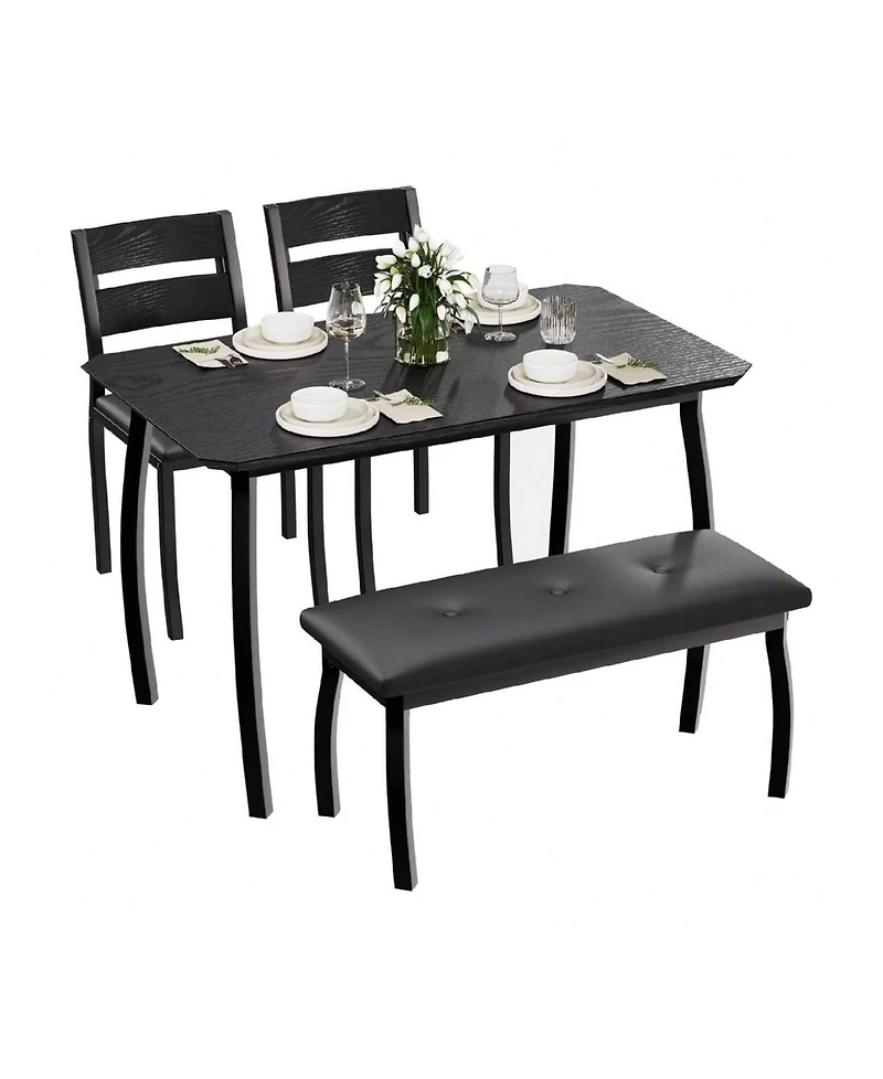 Gaomon Kitchen Table Home Dining Table Set For 4 Wooden Kitchen Table for Dining Room, Home Office