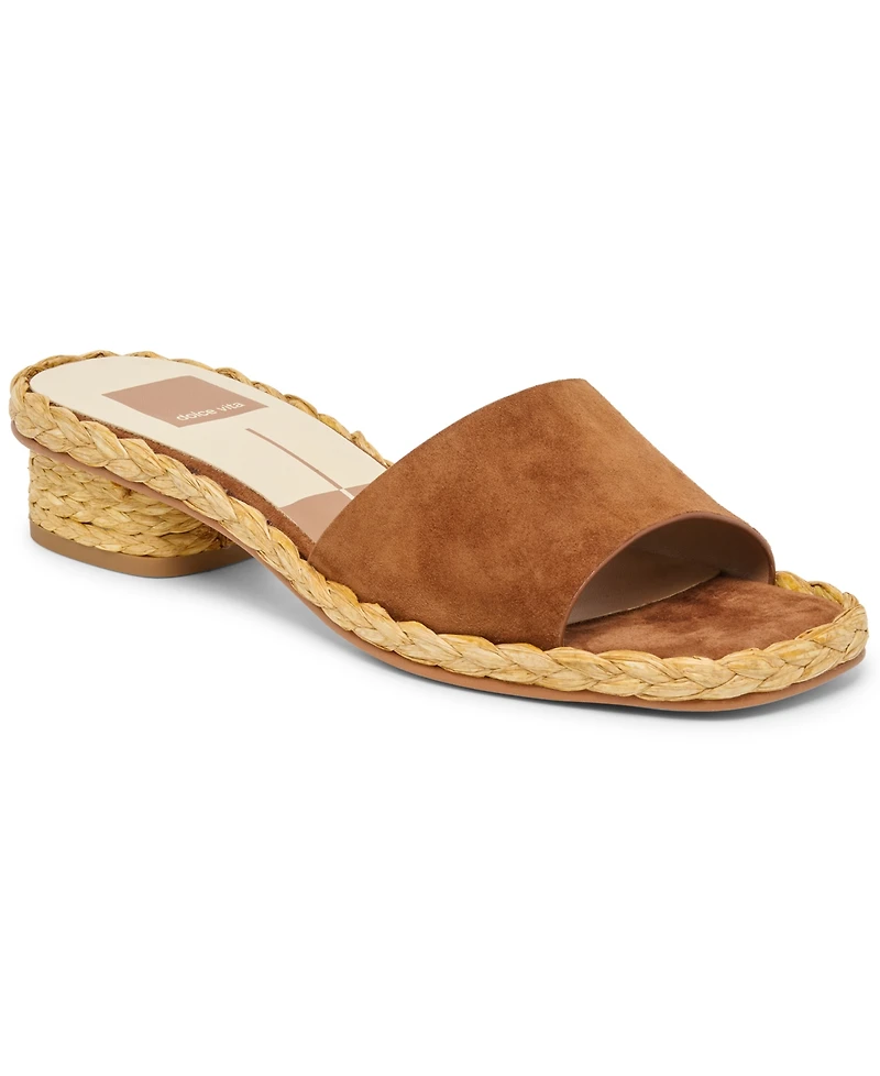 Dolce Vita Women's Dixi Slide-Low Raffia Heel Dress Sandals