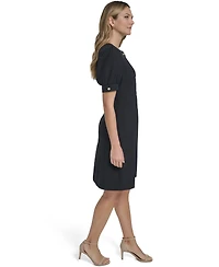 Jessica Howard Women's Puff-Sleeve Short Dress