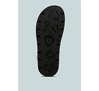 Womens Belcher Faux Leather Gladiator Sandals
