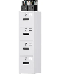 gaomon Heavy Duty Steel File Cabinet with 4 Lockable Drawers – Vertical Organizer for A4/Letter/Legal Documents – Independent Locks