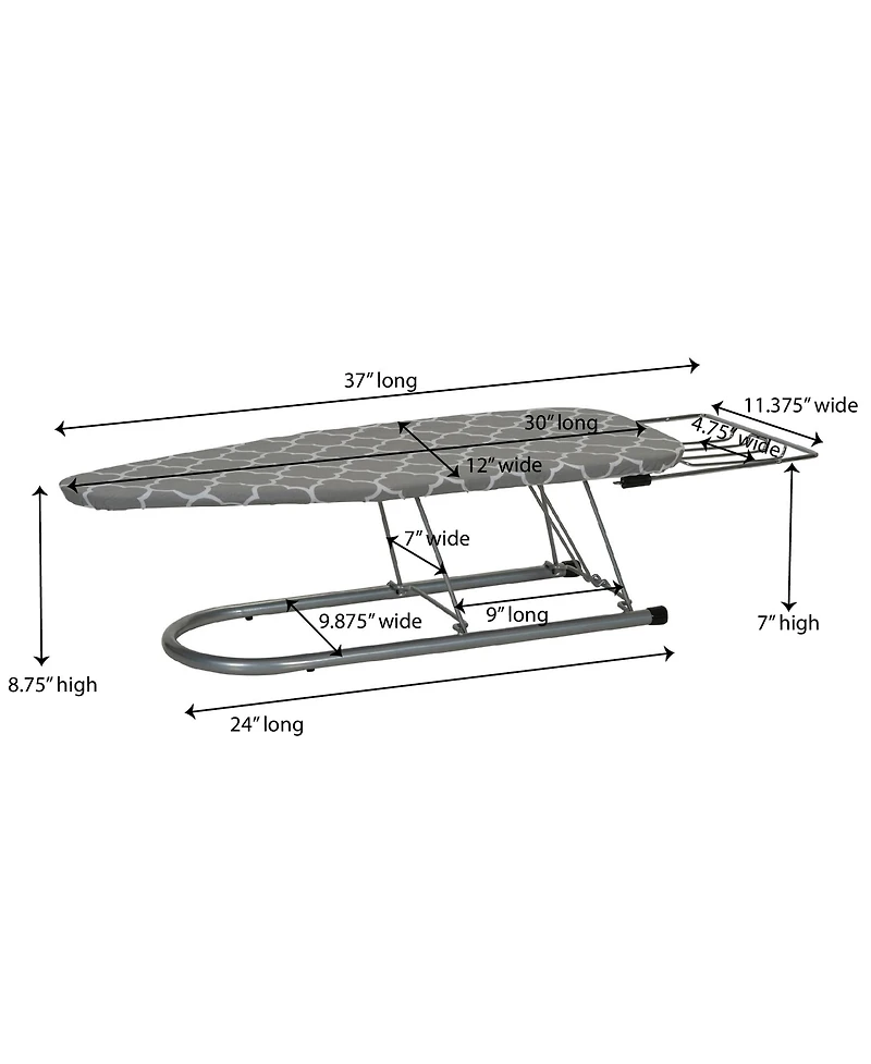 Household Essentials Steel Top Table Top Ironing Board