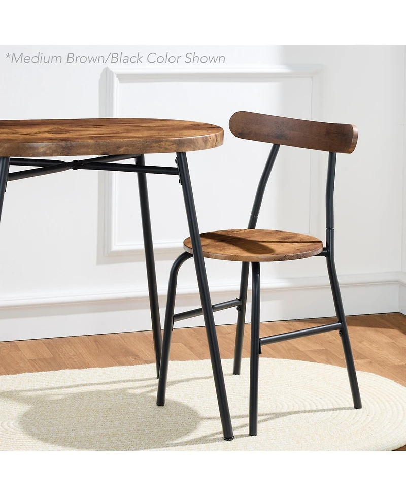 Best Choice Products 3-Piece Oval Dining Table Set, Modern Small Kitchen Dinette w/ 2 Chairs