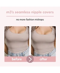 M3 Naturals Women's M3 Silicone Multi-Use Nipple Covers Invisible Boob Pasties | Adhesive Breast Petals | Nipple Stickers for Full Coverage | 1 pack