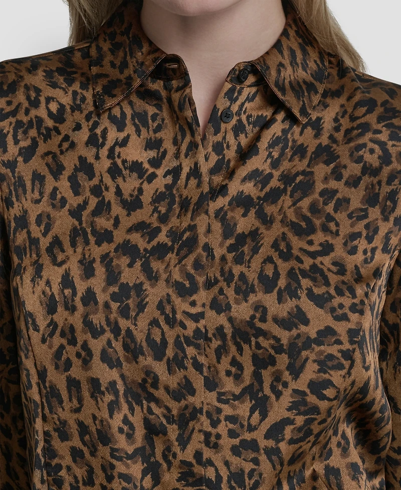 Dkny Women's Princess Seamed Long-Sleeve Blouse