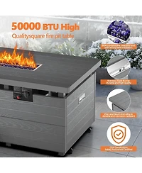 Cowsar 50" Propane Fire Pit Table, 50,000 Btu with Adjustable Flame