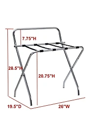 Kings Brand Furniture Folding Luggage Rack with Nylon Straps