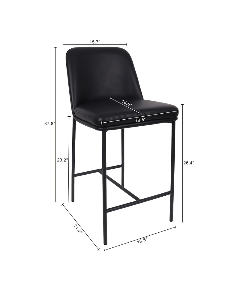 Loft Faux Leather Upholstered Counter Stools, Set of 2