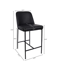 Loft Faux Leather Upholstered Counter Stools, Set of 2