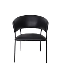 Slate Faux Leather Upholstered Dining Armchairs, Set of 4