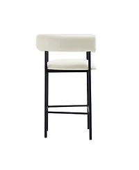 Onda 35.8" Faux Leather Upholstered Counter Stool