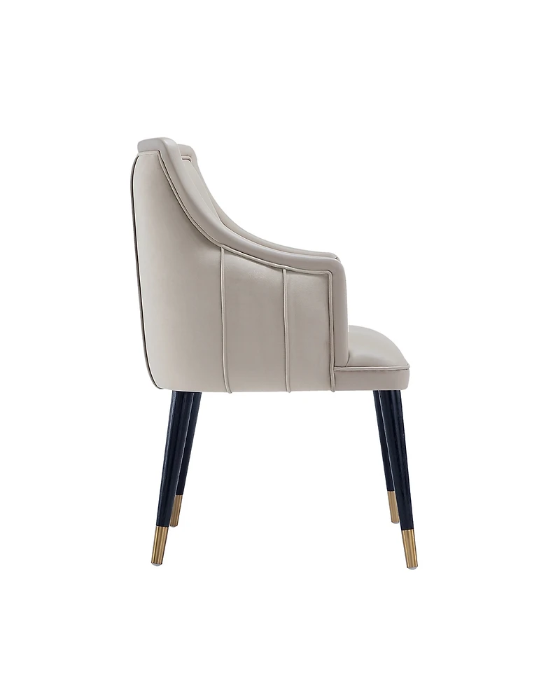 Eda 37.4" Wood Upholstered Dining Armchair