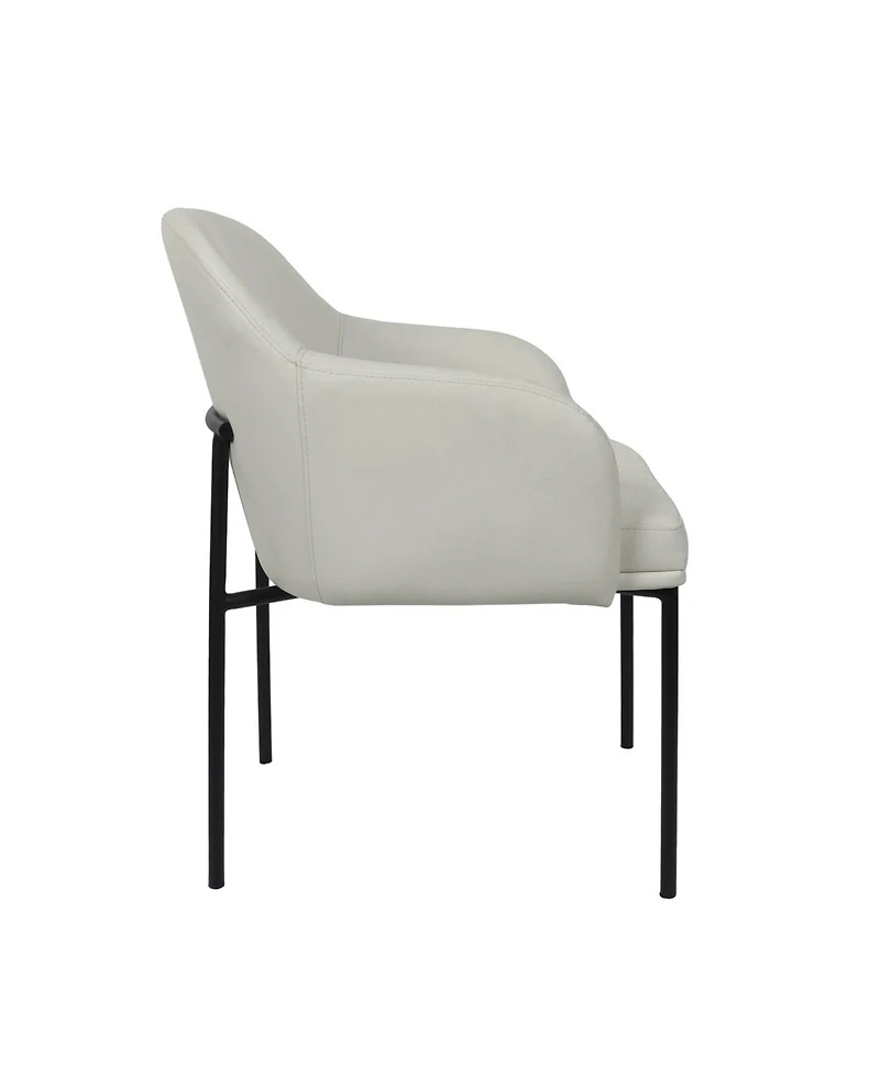 Loft Faux Leather Upholstered Dining Armchairs, Set of 2