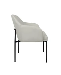 Loft Faux Leather Upholstered Dining Armchairs, Set of 2