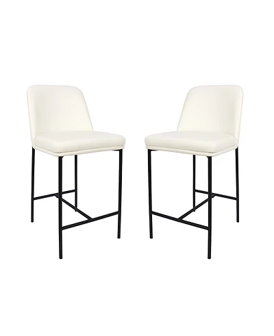 Loft Faux Leather Upholstered Counter Stools, Set of 2