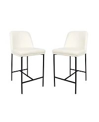 Loft Faux Leather Upholstered Counter Stools, Set of 2