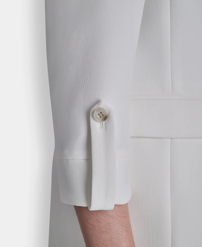 Dkny Women's Textured Notch Collar Open-Front Jacket