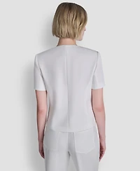 Dkny Women's Crewneck Short-Sleeve Top