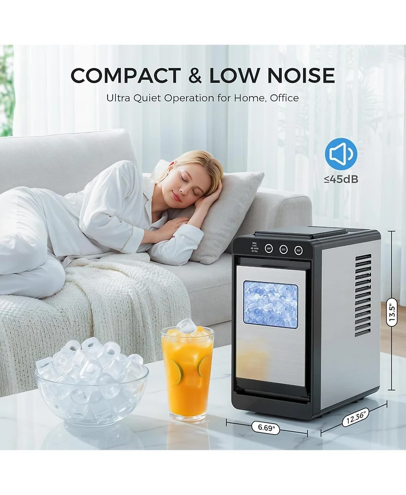 Cowsar Countertop Ice Maker, 26 lbs/24H Self-Cleaning