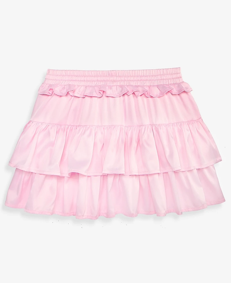 With Jules Girls' 7-16 Satin Tiered Skirt