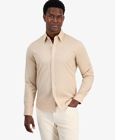 Michael Kors Men's Slim-Fit Dobby Dot Print Dress Shirt