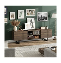 gaomon Tv Stand with Ample Storage Space, Multipurpose Media Unit
