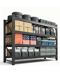 Yigii Heavy Duty 60" W x 70" H Garage Shelving, 4-Tier, Adjustable, 4000 lbs Capacity