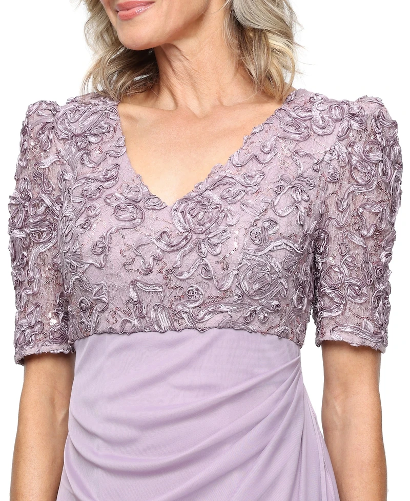 Alex Evenings Petite V-Neck Ball Gown