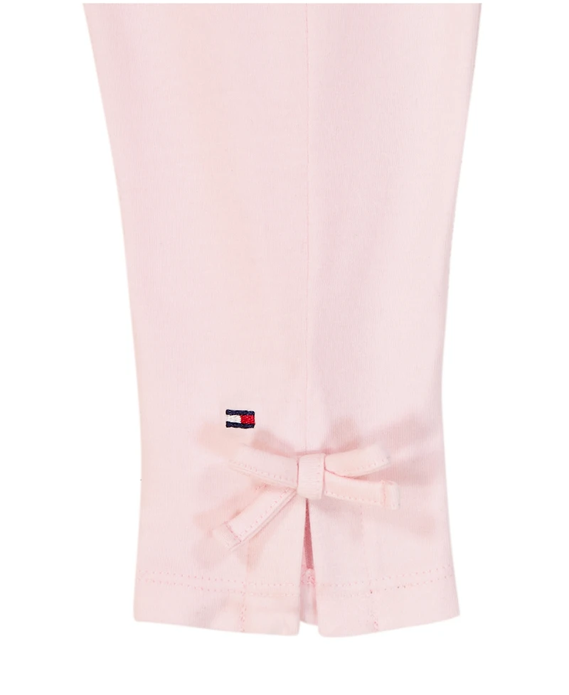 Tommy Hilfiger Girls' Toddler 2T-4T Seersucker Tunic Top & Capri Leggings, 2-Piece Set