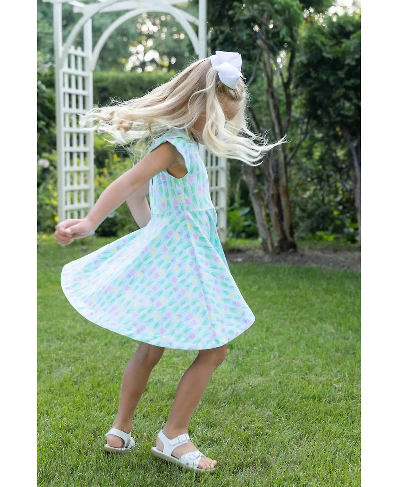 Florence Eiseman Toddler Girls Printed Knit Tulip Twirl Dress