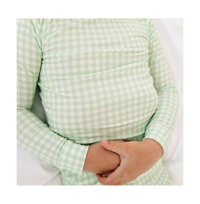 Motette Baby Boys Pistachio Gingham Pajama Set