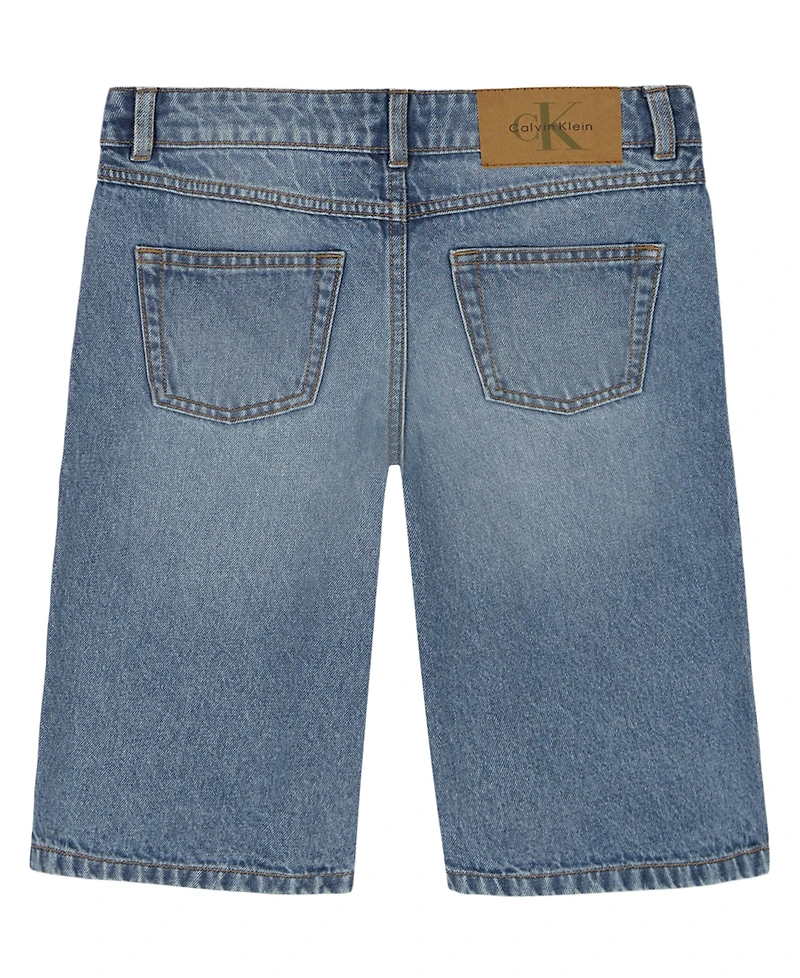 Calvin Klein Girls' 7-16 Bermuda Denim Shorts