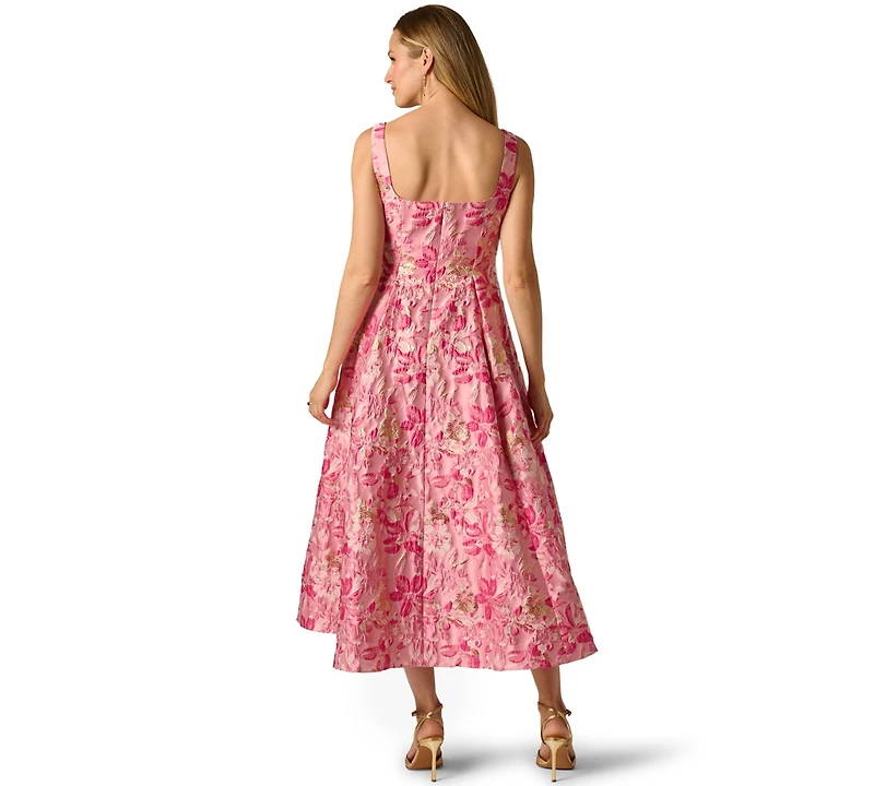 Adrianna Papell Women's Square Neck Border Gown