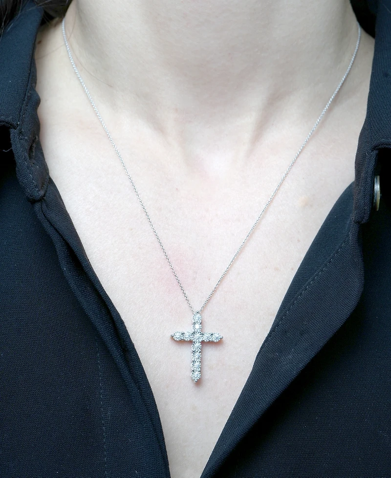 Macy's Diamond Pendant Necklace (1/4 ct. t.w.) in Sterling Silver