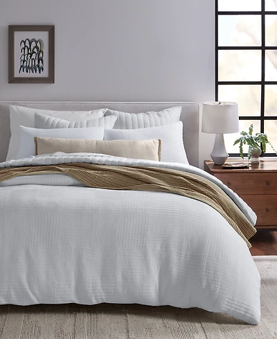 Oake Wicker Weave 3-Pc. Duvet Cover Set, King, Macy's Exclusive