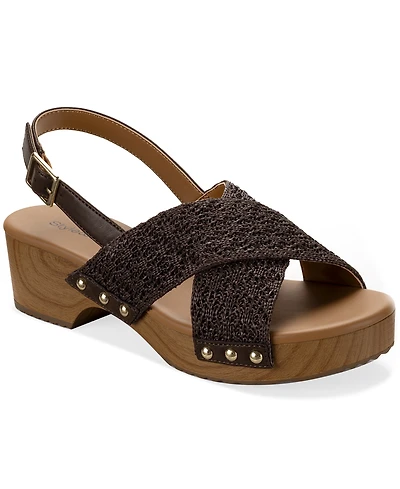 Style & Co Women's Devynn X-Band Raffia Round Toe Sandals, Macy's Exclusive