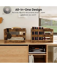 Yigii Vinyl Record Storage Crate